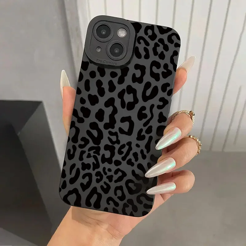 Animal Minimalist Gray Leopard Print Case For Samsung Galaxy S26 A56 A16 A35 A55 A34 A54 S25 Ultra S24 FE S23 Plus S22 S21 Cover