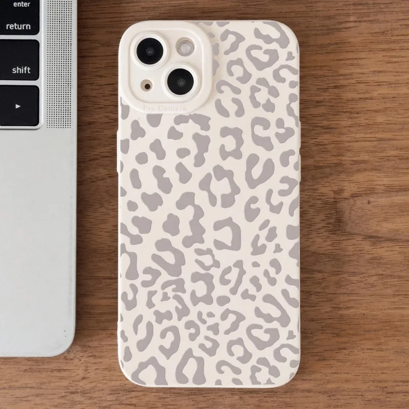 Animal Minimalist Gray Leopard Print Case For Samsung Galaxy S26 A56 A16 A35 A55 A34 A54 S25 Ultra S24 FE S23 Plus S22 S21 Cover