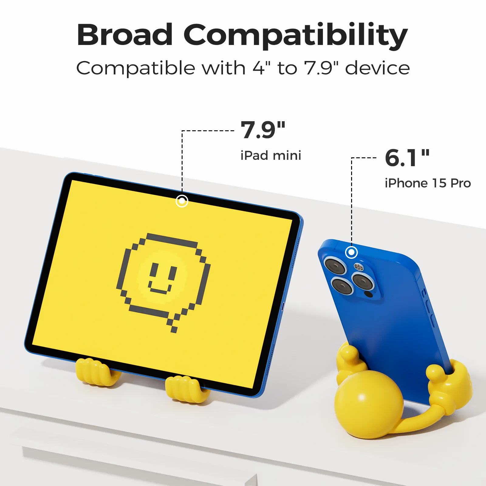 Cartoon Desktop Decor Smiley Rotating Thumb Phone Tablet Stand Creative Plastic Lazy Phone Holder