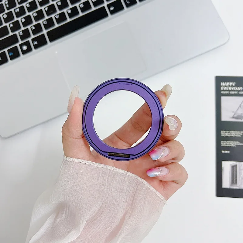New alloy magnetic phone holder 360 ° rotating lazy person holder Magsafe magnetic ring buckle holder For iPhone Samsung Google