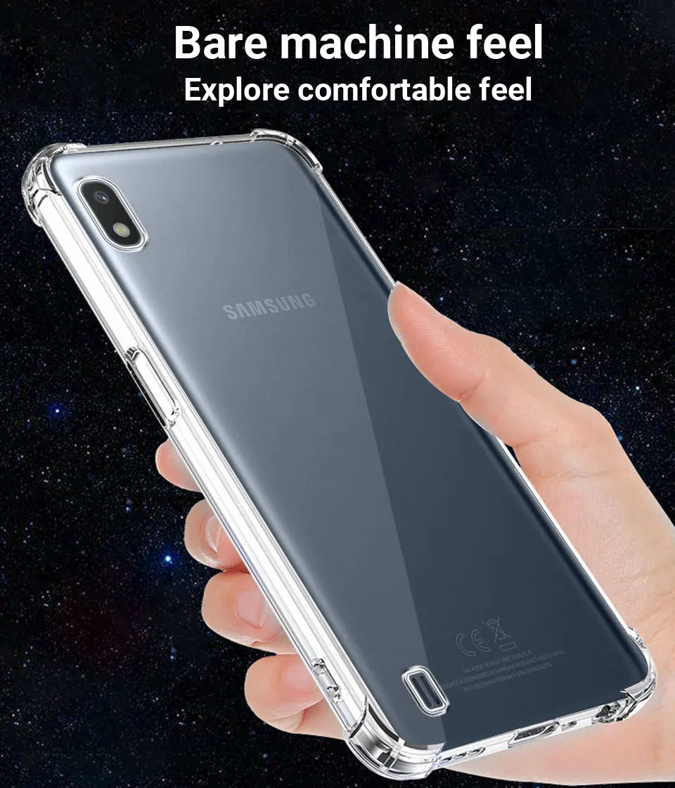 Shockproof Clear TPU Case For Samsung Galaxy A10 M10 M10S Soft Silicone Transparent Airbag Phone Case For Samsung A10 Cover