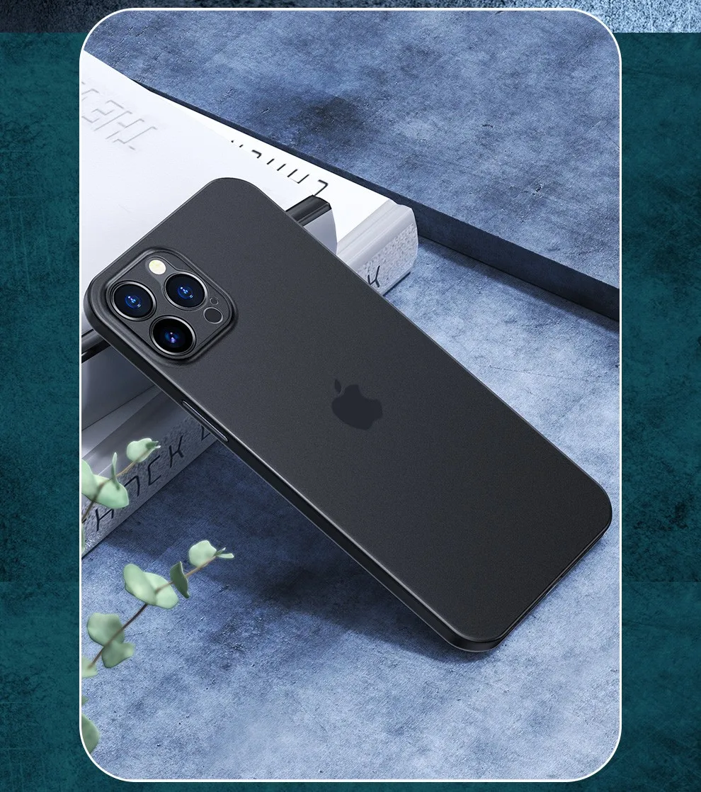 Translucent Ultra Thin PC Matte Case For iPhone 11 12 13 14 15 16 Pro Max 15 Plus Frosted Phone Cover Fundas
