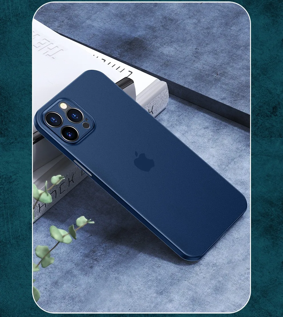 Translucent Ultra Thin PC Matte Case For iPhone 11 12 13 14 15 16 Pro Max 15 Plus Frosted Phone Cover Fundas