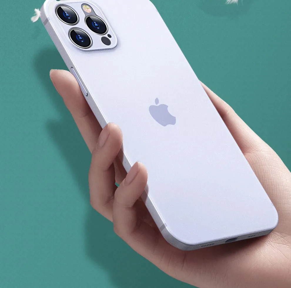 Translucent Ultra Thin PC Matte Case For iPhone 11 12 13 14 15 16 Pro Max 15 Plus Frosted Phone Cover Fundas