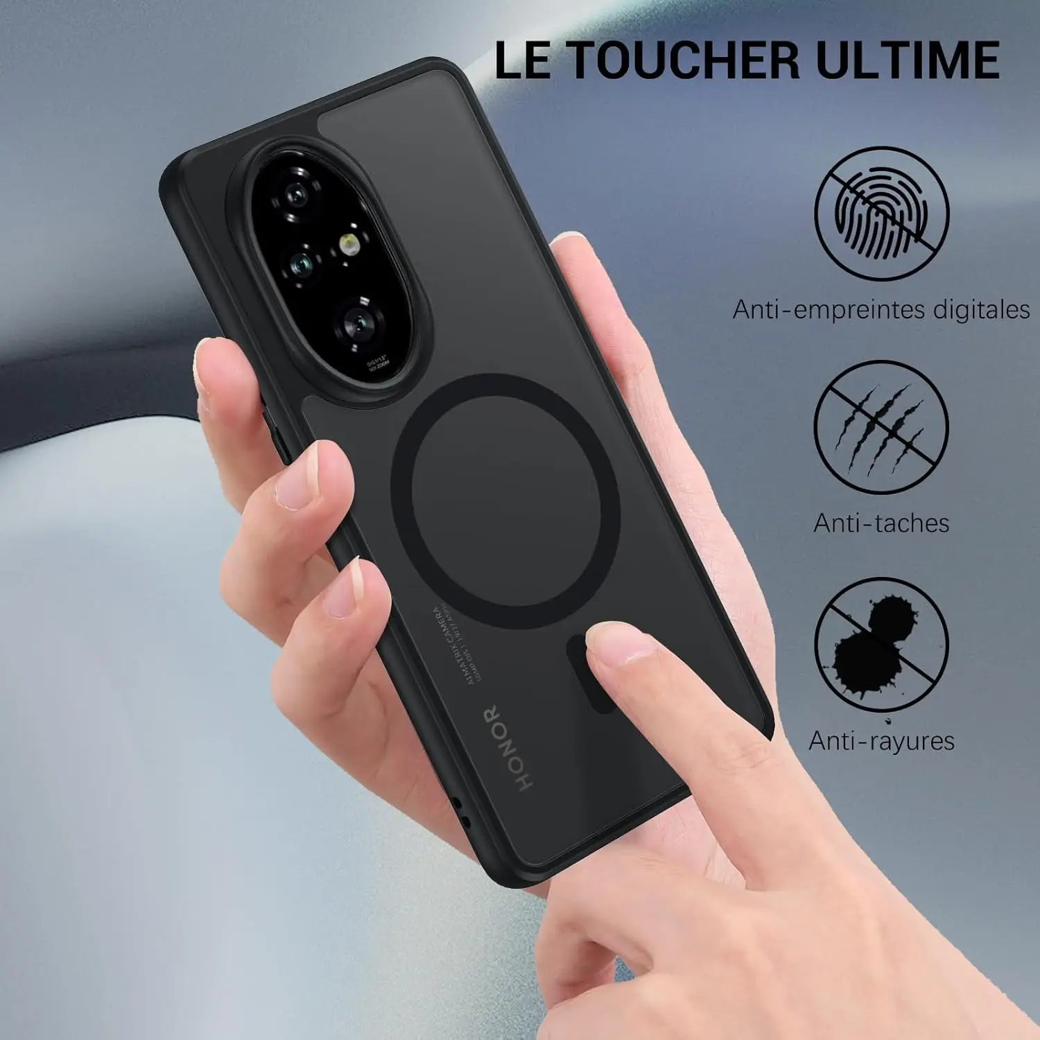 Transluent Case for Magsafe Magnetic Wireless Charge Back Matte Hard Plastic Soft Bumper Cover for Honor 200 200Pro Lite