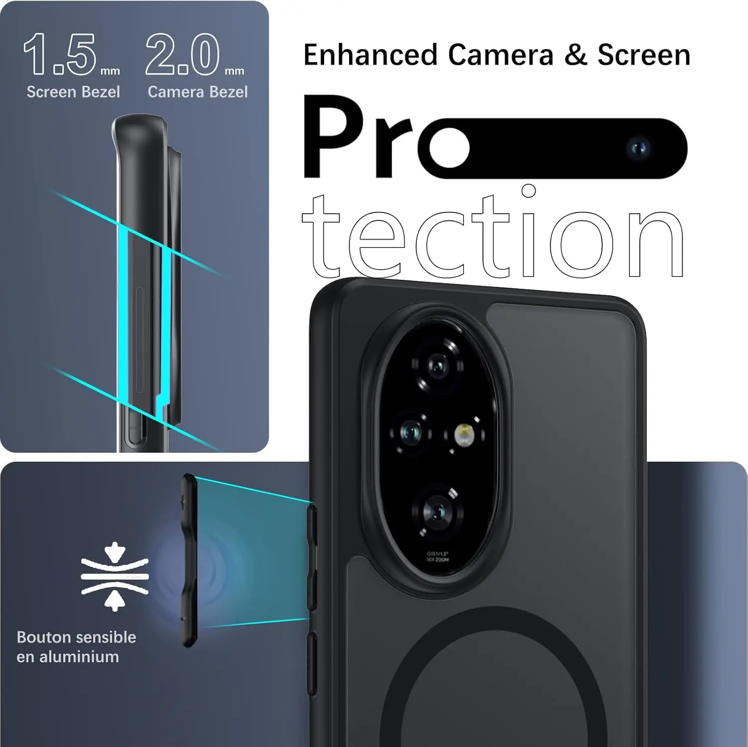 Transluent Case for Magsafe Magnetic Wireless Charge Back Matte Hard Plastic Soft Bumper Cover for Honor 200 200Pro Lite