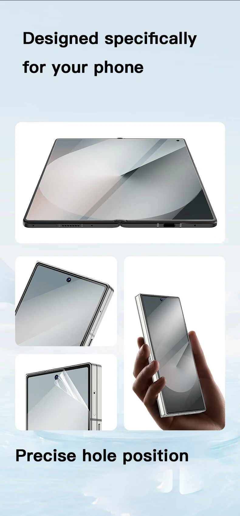 HD Hydrogel Film For Samsung Galaxy Z Fold 7 6 5 4 3 2 5G Special Internal Inner Outer Hinge Sticker Full Body Screen Protector