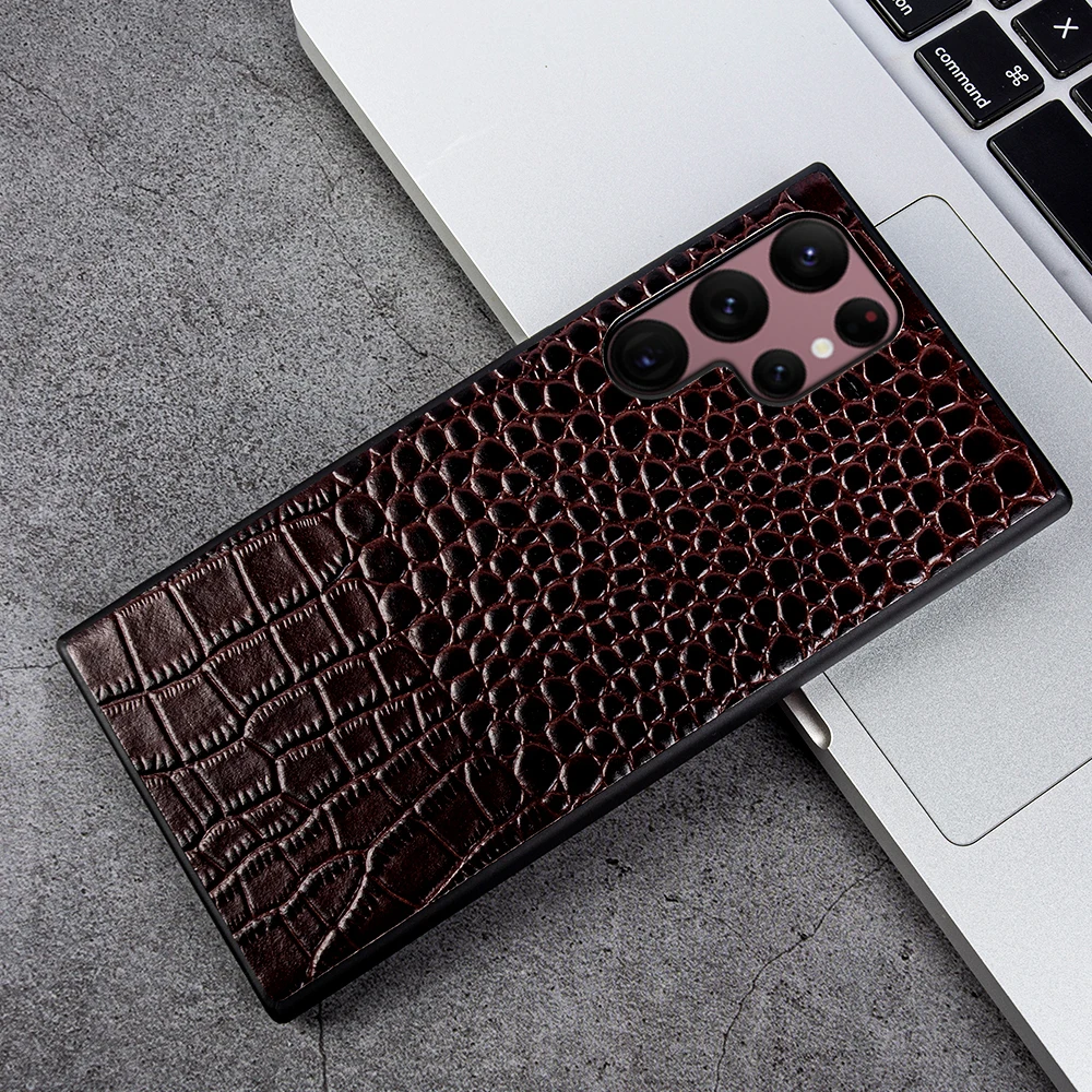 Genuine Leather Cover Case for Samsung Galaxy S26 Ultra S25 S24 S23 FE S22Plus Note 20 10 A53 A51 A52 5G A72 A71 Phone Shell