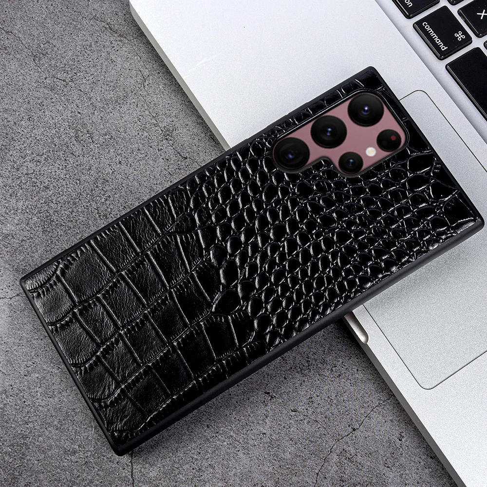 Genuine Leather Cover Case for Samsung Galaxy S26 Ultra S25 S24 S23 FE S22Plus Note 20 10 A53 A51 A52 5G A72 A71 Phone Shell