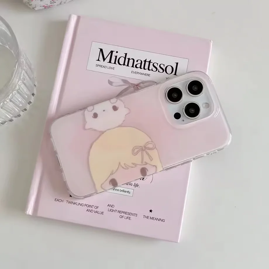 Korean Ins Girl Phone Case for Samsung Galaxy A37 A57 A17 A07 A56 A36 A26 A73 A55 A54 A53 A52 A34 A33 A23 A14 A13 4G 5G