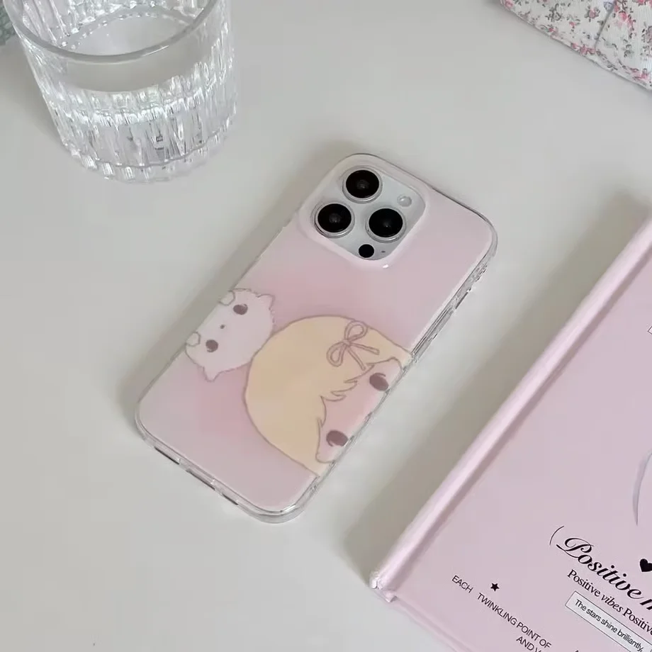 Korean Ins Girl Phone Case for Samsung Galaxy A37 A57 A17 A07 A56 A36 A26 A73 A55 A54 A53 A52 A34 A33 A23 A14 A13 4G 5G