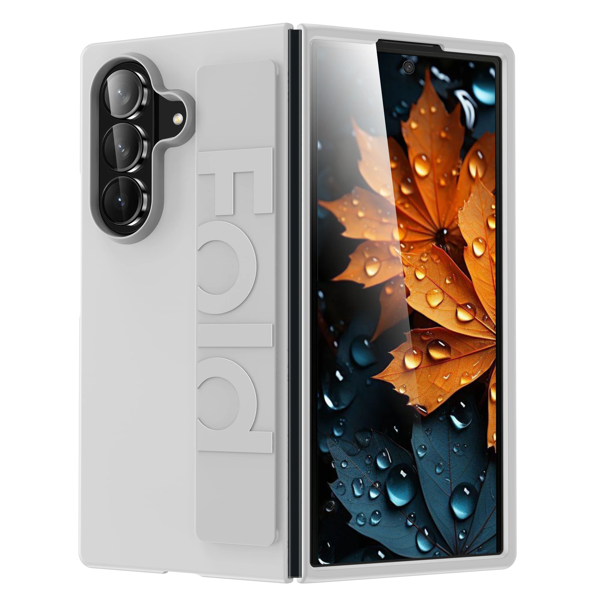 Luxury Ultra-thin Matte Silicone Wrist Strap Case For Samsung Galaxy Fold 7 6 5 4 3 5G Folding Shockproof Hard Back Cover