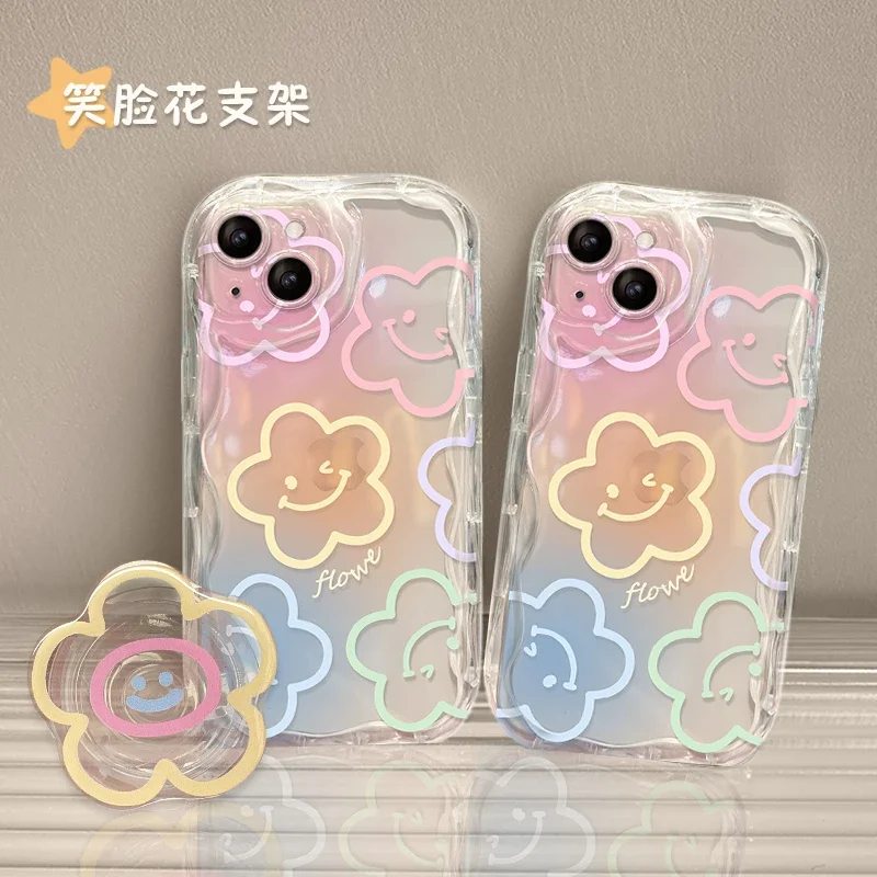 Flower Bracket Bracelet Case For Samsung Galaxy A56 5G A55 A36 A16 A15 A54 A14 A34 A35 A26 A23 A24 A52 A53 A05 A05S A06 A25 A32