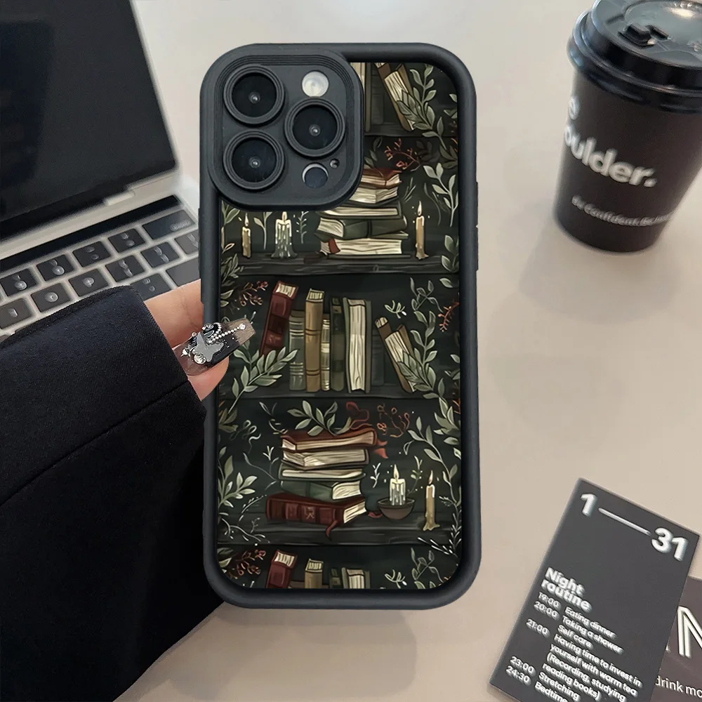 Book Shelf Creative Pattern Phone Case For Samsung Galaxy S26 A56 A36 A26 A55 A35 A54 5G S25 S24 S23 Ultra S22 Plus S21 FE Cover