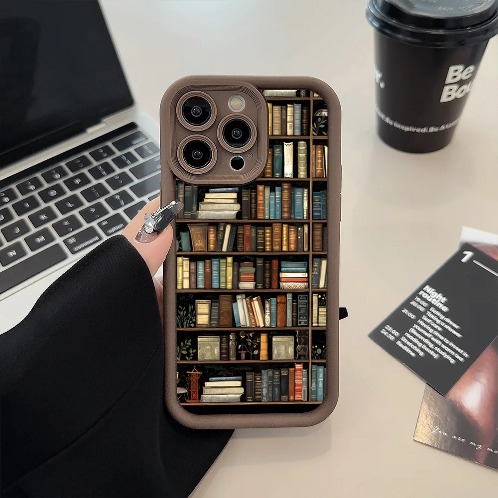 Book Shelf Creative Pattern Phone Case For Samsung Galaxy S26 A56 A36 A26 A55 A35 A54 5G S25 S24 S23 Ultra S22 Plus S21 FE Cover