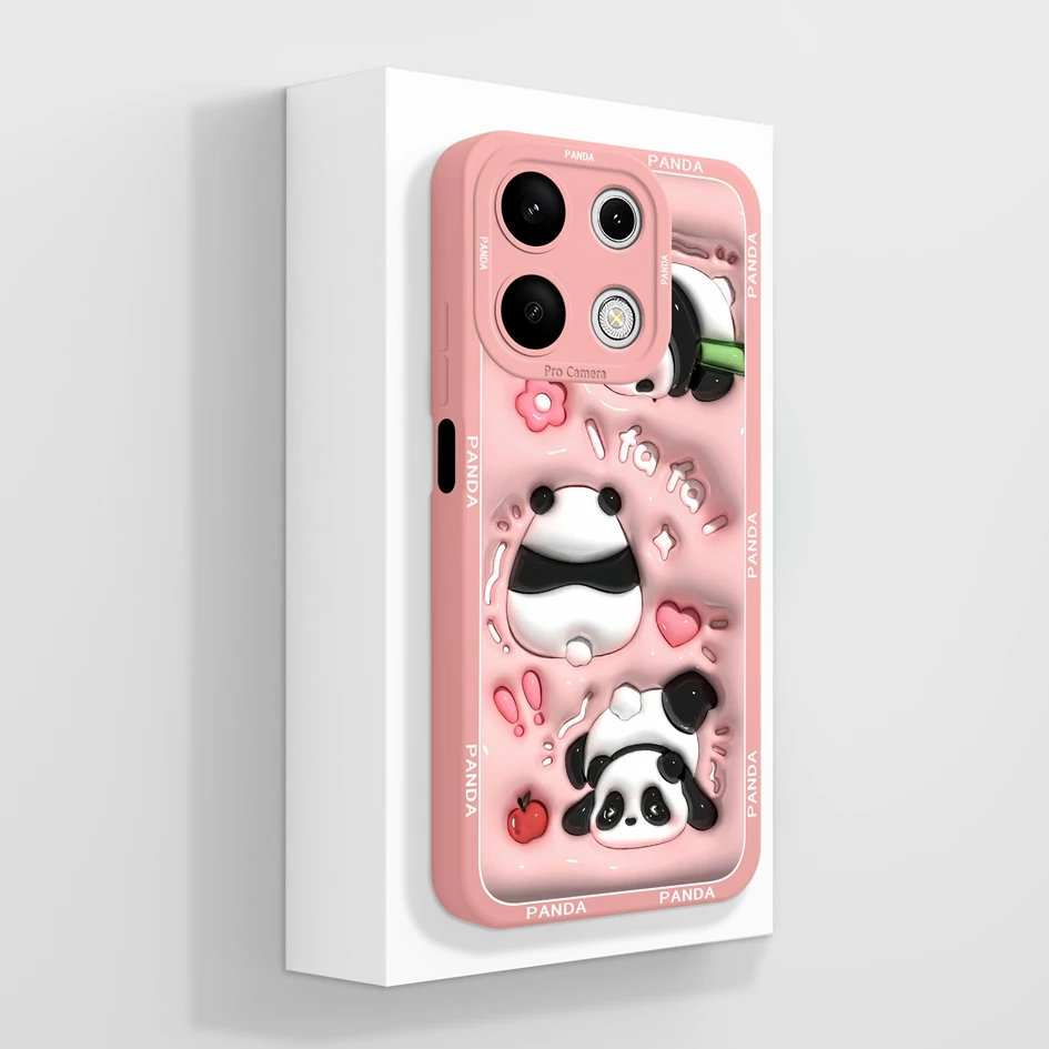 Cover For Xiaomi Redmi Note 13 Pro 4G Cases Coque Cartoon Pattern Cat Liquid Soft Silicone Luxury Bumper For Redmi Note13 Fundas