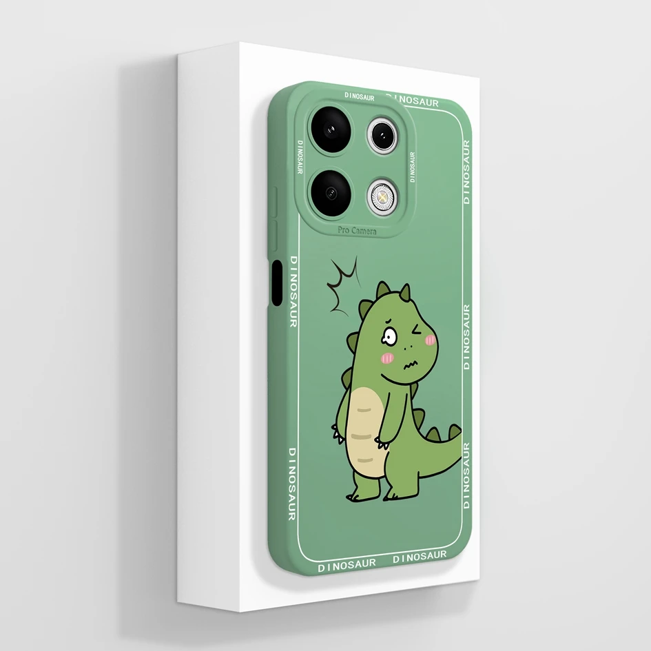 Cover For Xiaomi Redmi Note 13 Pro 4G Cases Coque Cartoon Pattern Cat Liquid Soft Silicone Luxury Bumper For Redmi Note13 Fundas