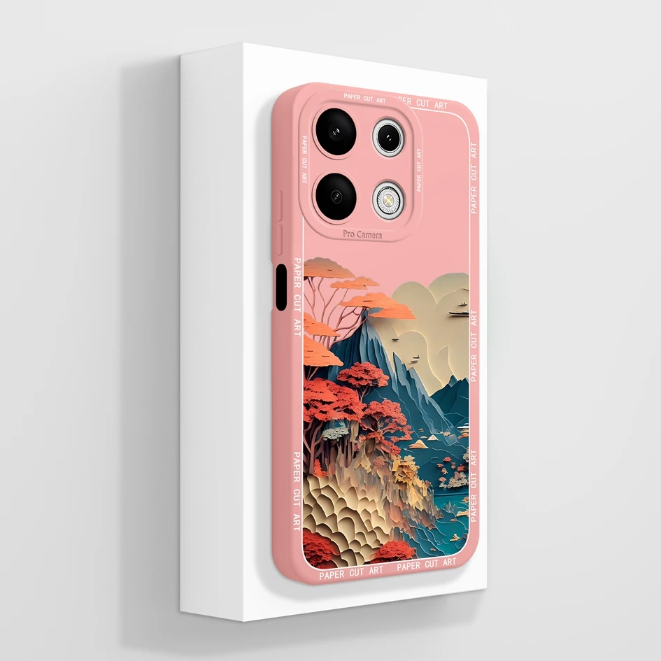 Cover For Xiaomi Redmi Note 13 Pro 4G Cases Coque Cartoon Pattern Cat Liquid Soft Silicone Luxury Bumper For Redmi Note13 Fundas