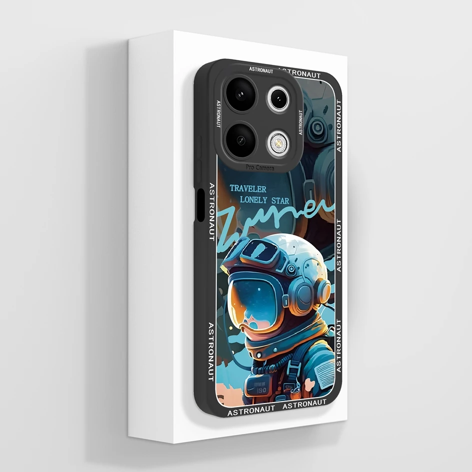 Cover For Xiaomi Redmi Note 13 Pro 4G Cases Coque Cartoon Pattern Cat Liquid Soft Silicone Luxury Bumper For Redmi Note13 Fundas