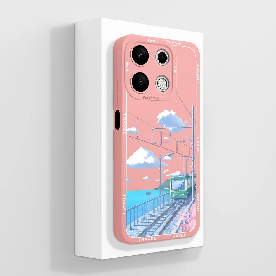 Cover For Xiaomi Redmi Note 13 Pro 4G Cases Coque Cartoon Pattern Cat Liquid Soft Silicone Luxury Bumper For Redmi Note13 Fundas