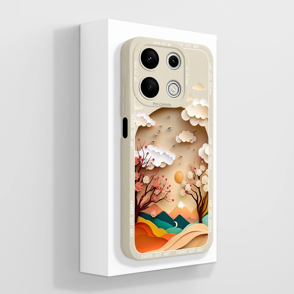 Cover For Xiaomi Redmi Note 13 Pro 4G Cases Coque Cartoon Pattern Cat Liquid Soft Silicone Luxury Bumper For Redmi Note13 Fundas