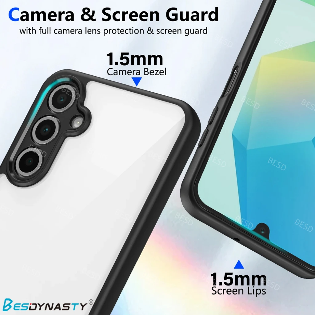 Luxury Matte Acrylic Clear Hard Case For Samsung Galaxy A56 A36 5G A26 A16 A07 A25 A55 A35 A54 A34 A53 M56 M53 A06 A33 Cover