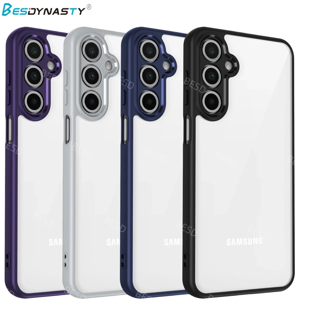 Luxury Matte Acrylic Clear Hard Case For Samsung Galaxy A56 A36 5G A26 A16 A07 A25 A55 A35 A54 A34 A53 M56 M53 A06 A33 Cover