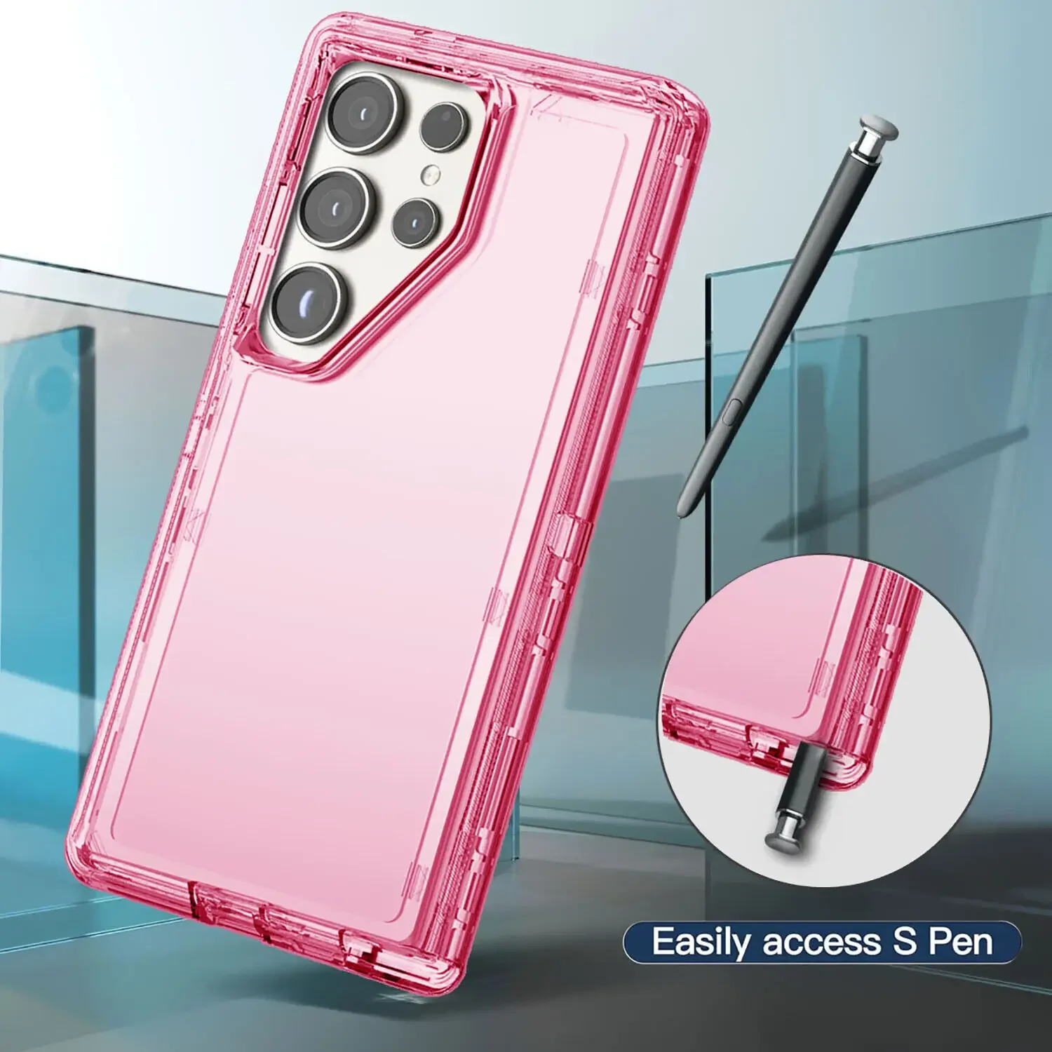 Heavy Duty Transparent Bumper Shockproof Otterbox Case for Samsung Galaxy S25 Ultra S23 S20 S22 S21 S24 Note 20 Protec Cover