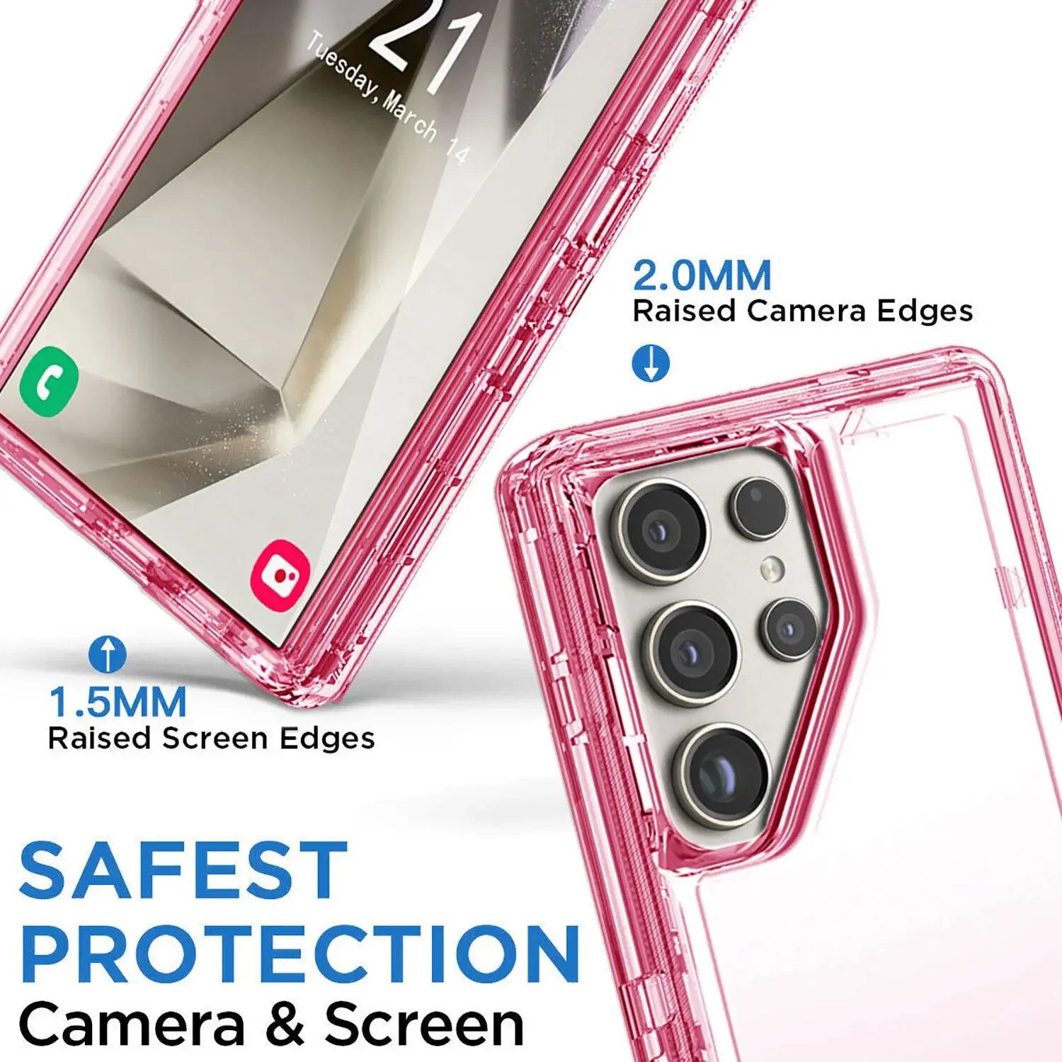 Heavy Duty Transparent Bumper Shockproof Otterbox Case for Samsung Galaxy S25 Ultra S23 S20 S22 S21 S24 Note 20 Protec Cover