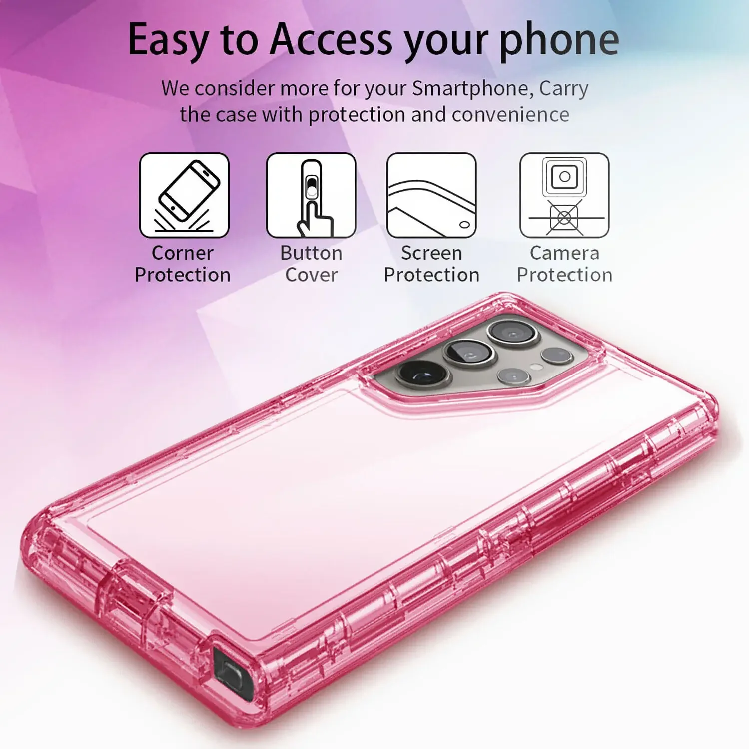 Heavy Duty Transparent Bumper Shockproof Otterbox Case for Samsung Galaxy S25 Ultra S23 S20 S22 S21 S24 Note 20 Protec Cover