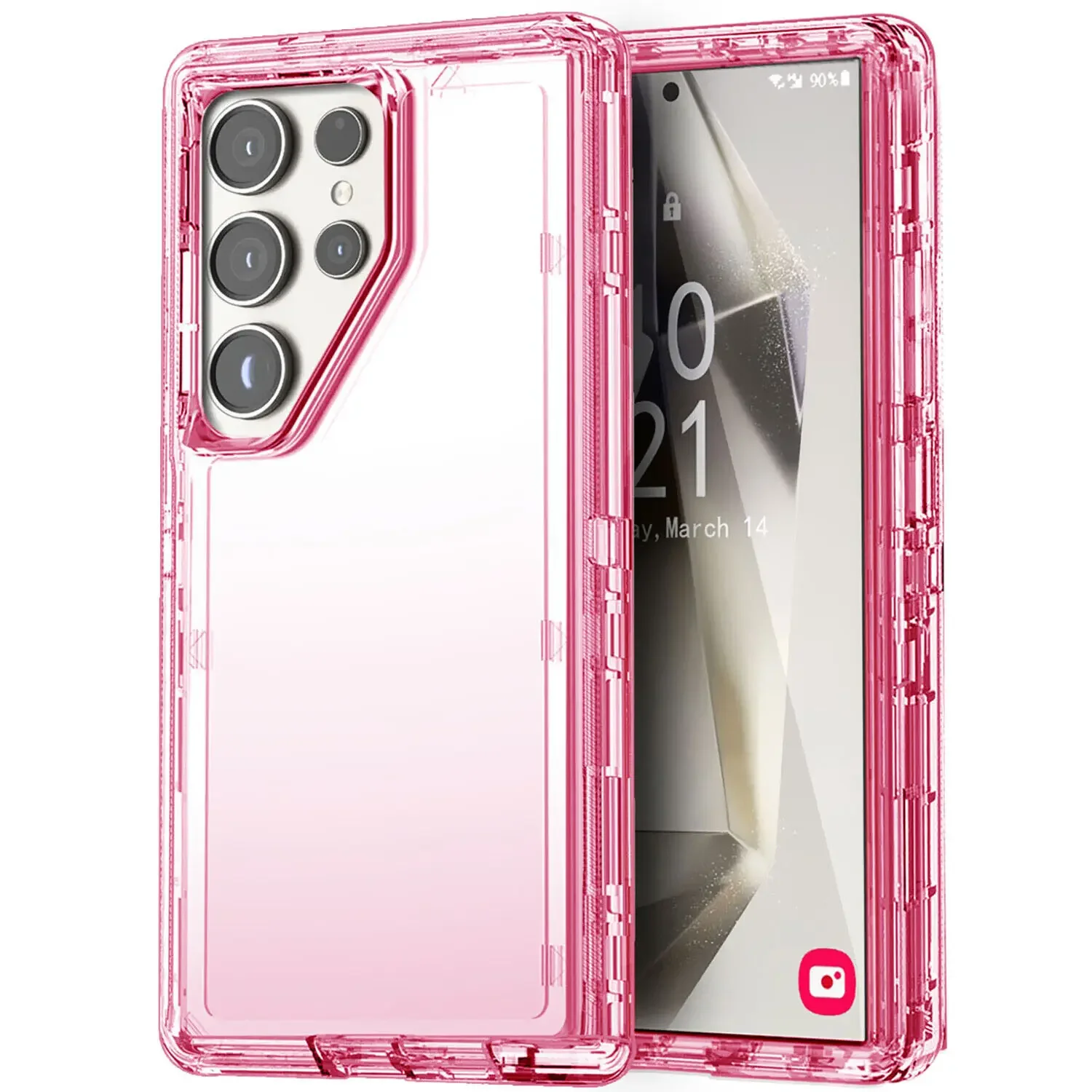 Heavy Duty Transparent Bumper Shockproof Otterbox Case for Samsung Galaxy S25 Ultra S23 S20 S22 S21 S24 Note 20 Protec Cover