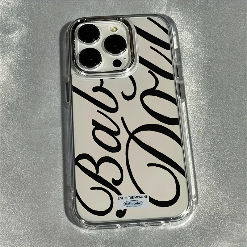 Creative English Letters Phone Case For iPhone 17 16e 16 15 14 13 12 11 Pro Max X XR XS 8 7 Air Plus SE2 Transparent Soft Cover