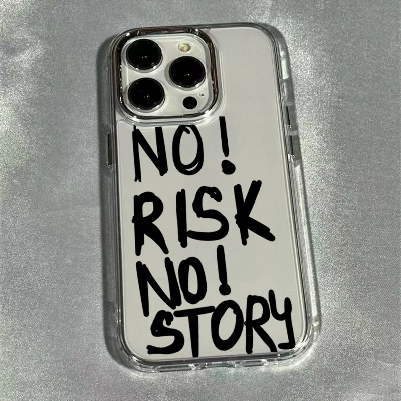 Creative English Letters Phone Case For iPhone 17 16e 16 15 14 13 12 11 Pro Max X XR XS 8 7 Air Plus SE2 Transparent Soft Cover