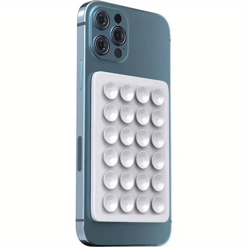 Double Sided Silicone Suction Cup Phone Holder Silicon Phone Accessory Compatible with Iphone /Android, Ideal for Use on Mirrors