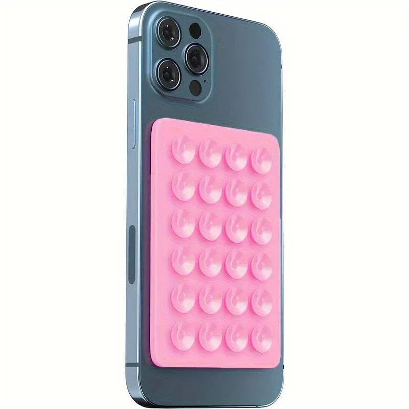 Double Sided Silicone Suction Cup Phone Holder Silicon Phone Accessory Compatible with Iphone /Android, Ideal for Use on Mirrors