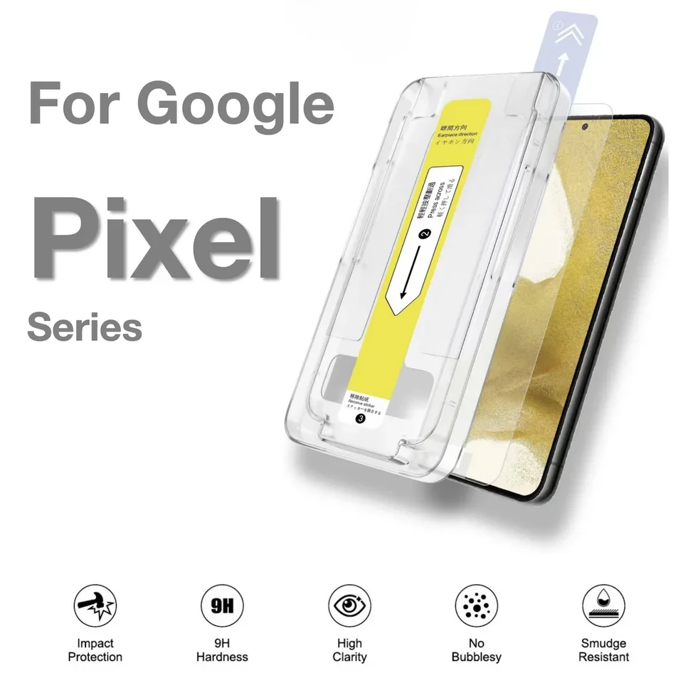 Tempered Glass For Google Pixel 9 10 Pro XL Pixel 8 Pro 8A Pixel 7A Dust Free Screen Protector With Install Kit Remove Explosion