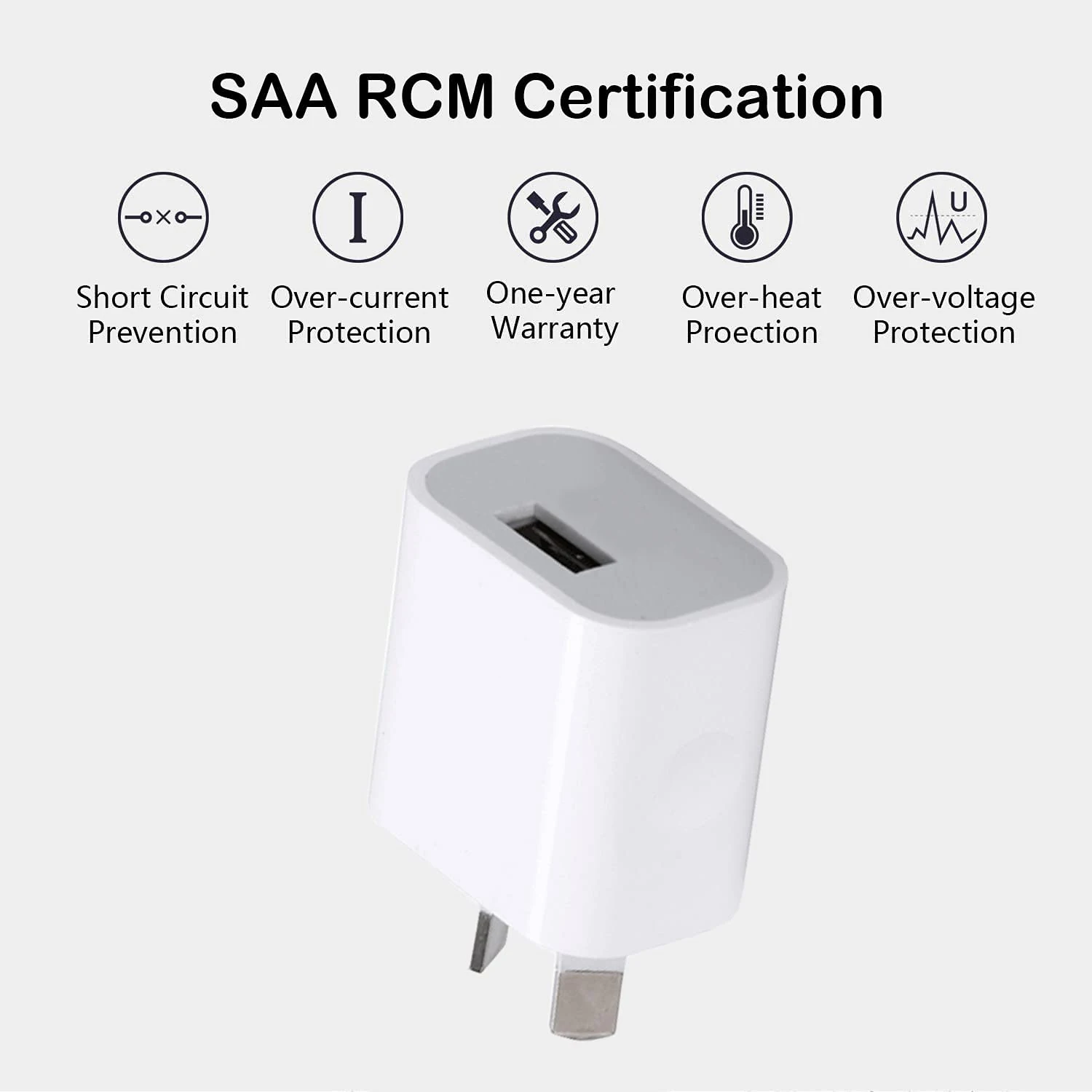 1/5pcs Universal Travel Australia New Zealand AU Plug USB Wall Charger Power Phone Charging Head Australian Standard for iPhone
