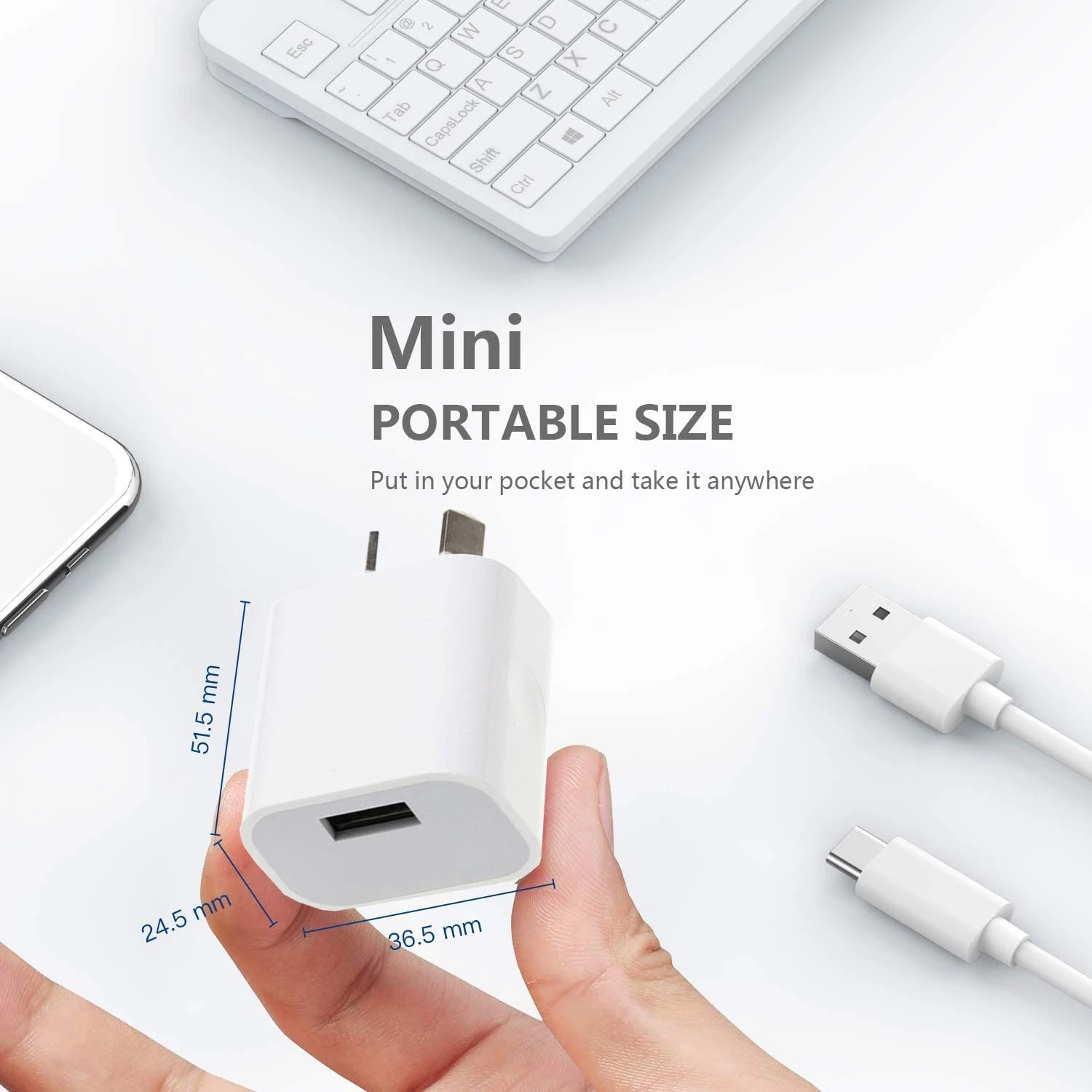 1/5pcs Universal Travel Australia New Zealand AU Plug USB Wall Charger Power Phone Charging Head Australian Standard for iPhone