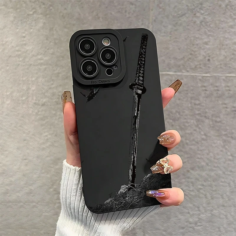 For Xiaomi Redmi Note 14 13 12 Pro Plus 5G 12S 11 10 Case The Sword Creative Pattern Protective Cover For Redmi 13 14C 13C Funda