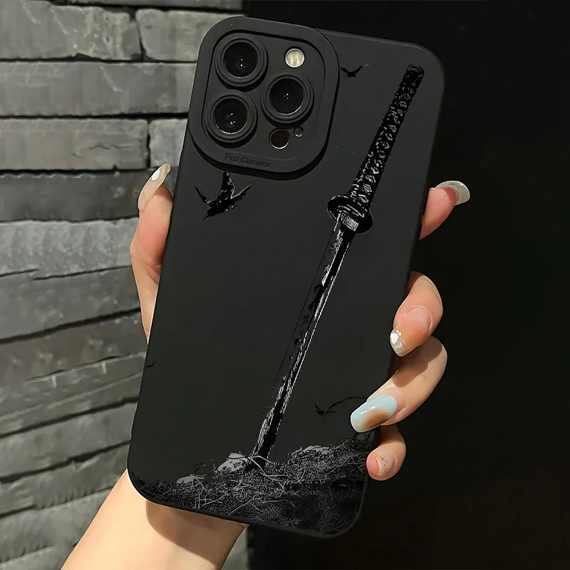 For Xiaomi Redmi Note 14 13 12 Pro Plus 5G 12S 11 10 Case The Sword Creative Pattern Protective Cover For Redmi 13 14C 13C Funda