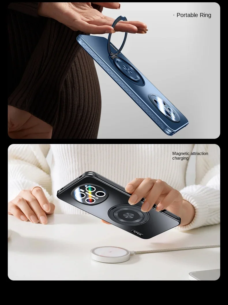 Magnetic for Magsafe Wireless Charging Case for Huawei Honor Magic 7 Pro Magic7lite Shockproof Ring Holder Cover for Magic7 6pro