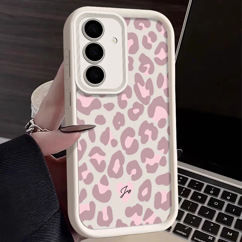 Leopard Print Case For Samsung Galaxy A56 5G A55 A54 A36 A17 A37 A27 A26 A57 A16 A18 S26 FE S21 S22 S23 S24 S25 Ultra Capa Funda
