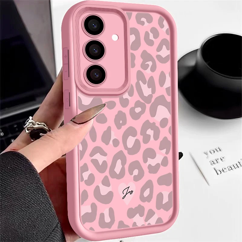 Leopard Print Case For Samsung Galaxy A56 5G A55 A54 A36 A17 A37 A27 A26 A57 A16 A18 S26 FE S21 S22 S23 S24 S25 Ultra Capa Funda