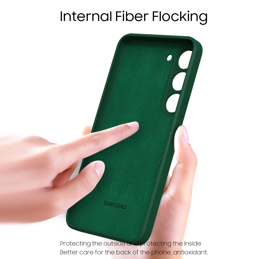 For Samsung Galaxy S24 S25 S23 S22 S21 S10 Plus FE Ultra A55 A54 A35 A16 Silicone Case Shockproof Soft-Touch Back Cover Funda