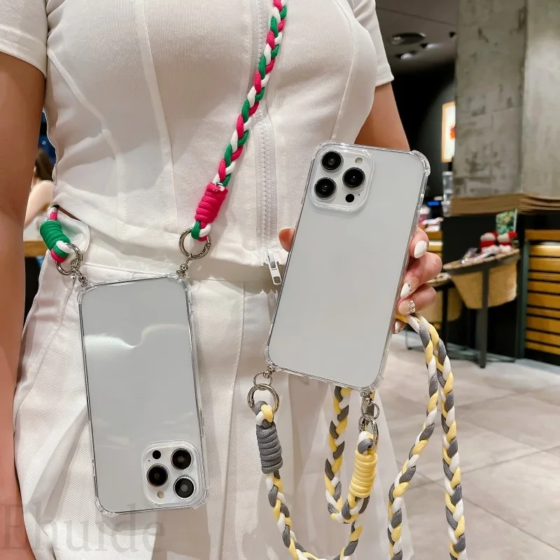 Lanyard Case for Google Pixel 11 9 8 Pro 8A 9A 10 XL Google9 Pixel8 Pixel7 Crossbody Strap Braid Neck Armor Clear TPU Soft Cover