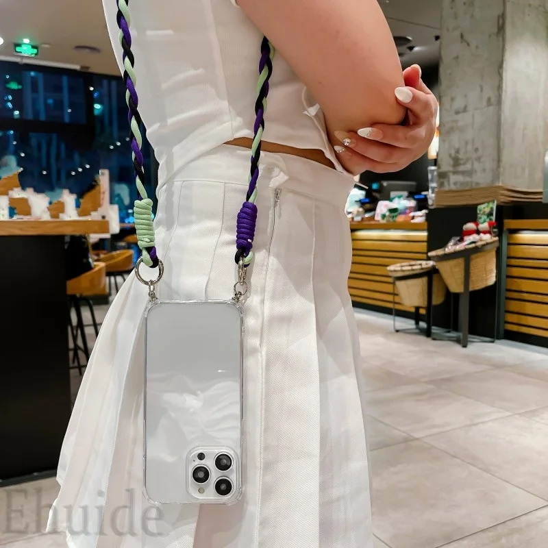 Lanyard Case for Google Pixel 11 9 8 Pro 8A 9A 10 XL Google9 Pixel8 Pixel7 Crossbody Strap Braid Neck Armor Clear TPU Soft Cover