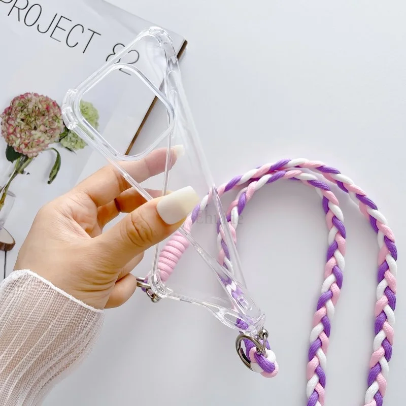 Lanyard Case for Google Pixel 11 9 8 Pro 8A 9A 10 XL Google9 Pixel8 Pixel7 Crossbody Strap Braid Neck Armor Clear TPU Soft Cover