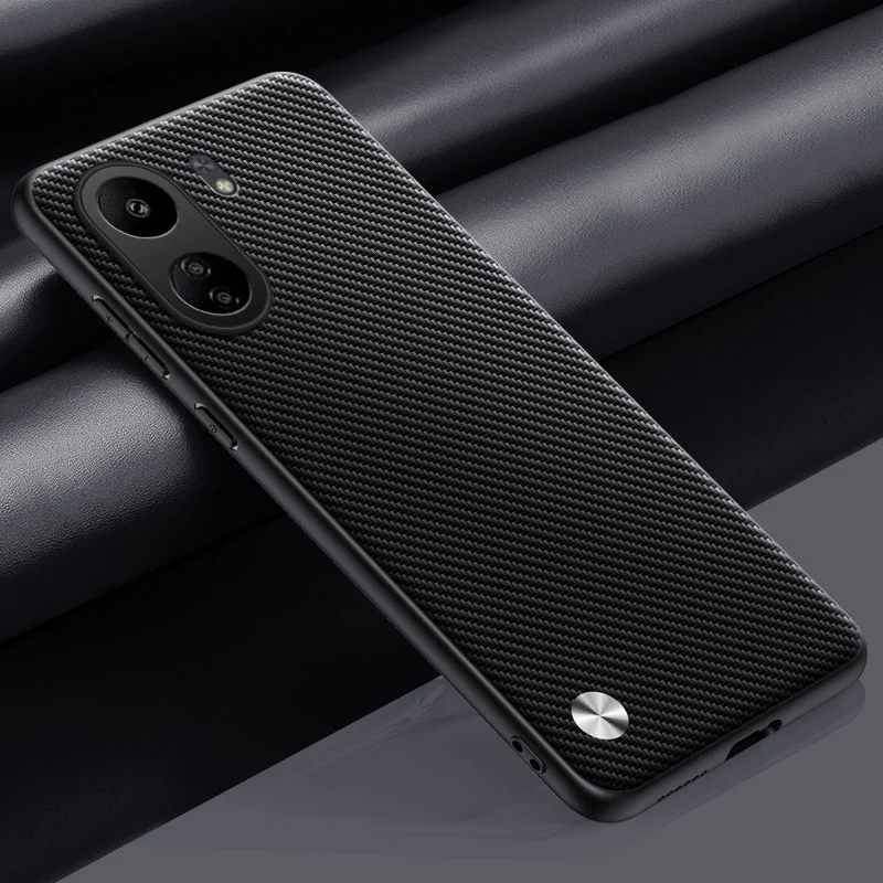 Luxury PU Leather Case For Xiaomi Poco C65 Back Cover Matte Silicone Shockproof Full Protection Phone Case For Redmi 13C 4G