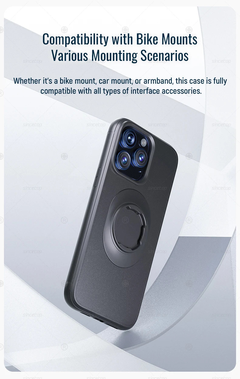 Shockproof Case for iPhone 17/16/15/14/13/12/11Pro Max Quad-Style Motorbike / Bicycle Phone Holder/Car Mount with Lock-in Design