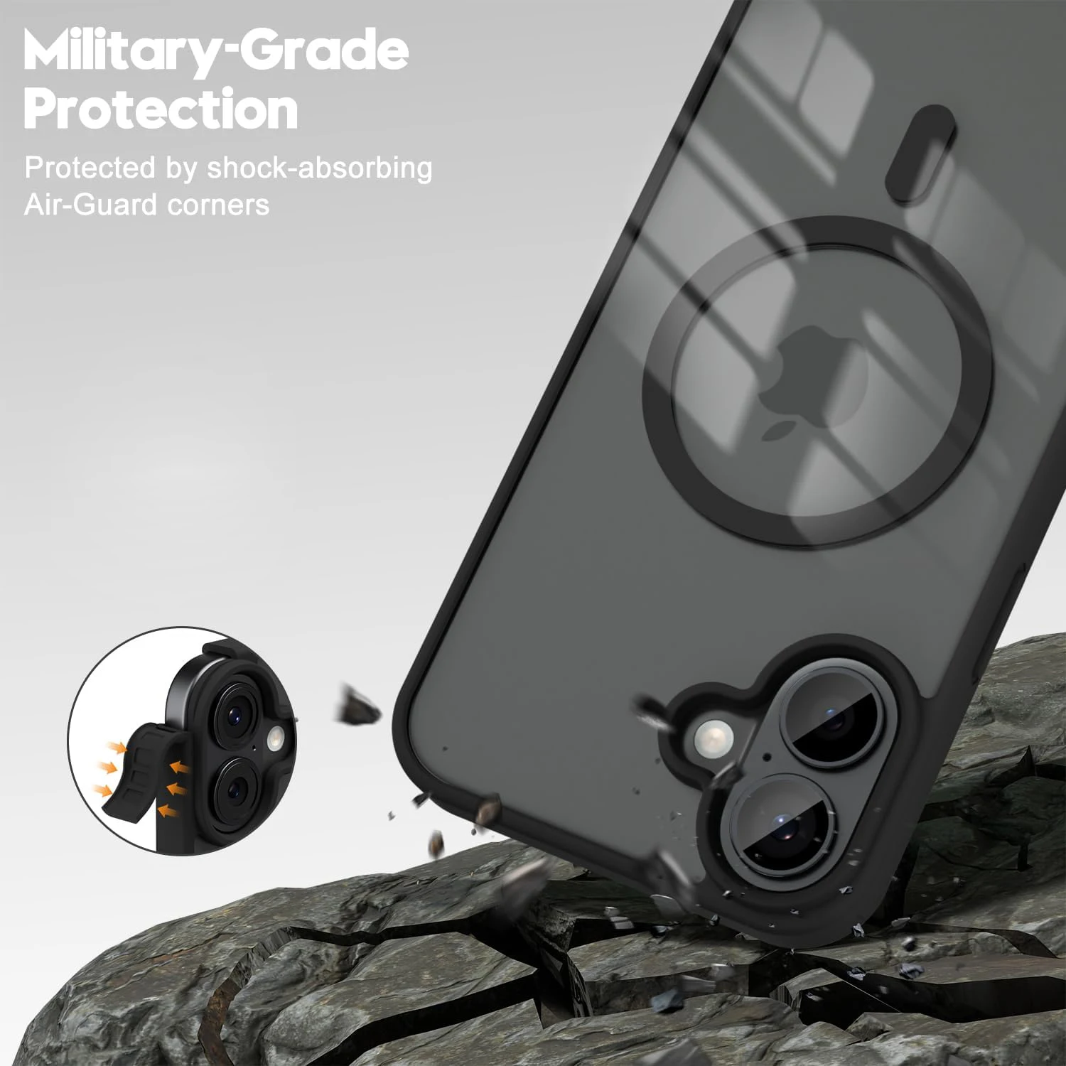 Black Magnetic Case For iPhone 16 Plus 15 Pro Max 14 13 Mini 12 11 X XS XR SE 2022 2020 8 Magsafe Mag Safe Non Yellowing Cover